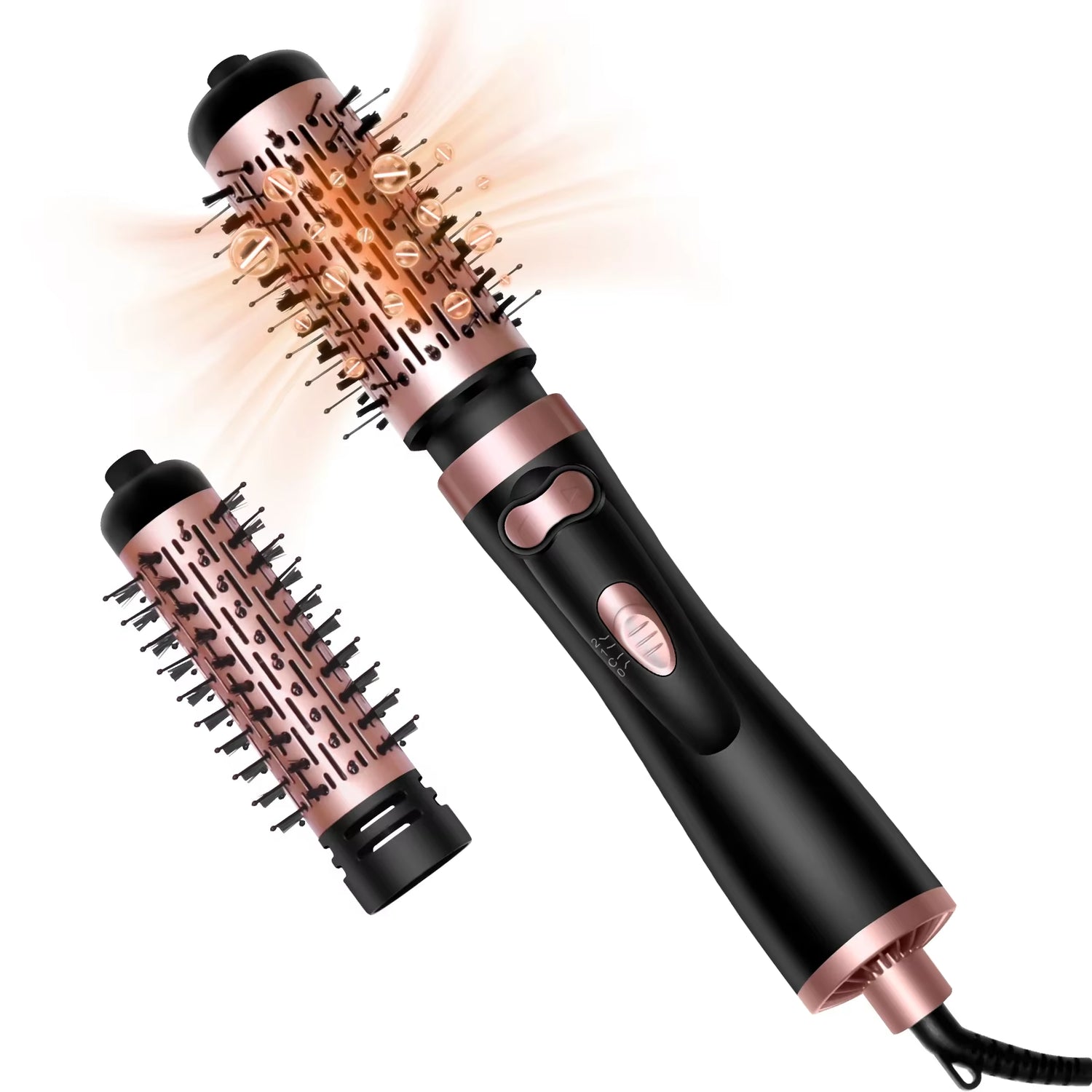 2-In-1 Hot Air Brush and Rotating Hair Dryer Multifunction Electric Hair Styler Comb